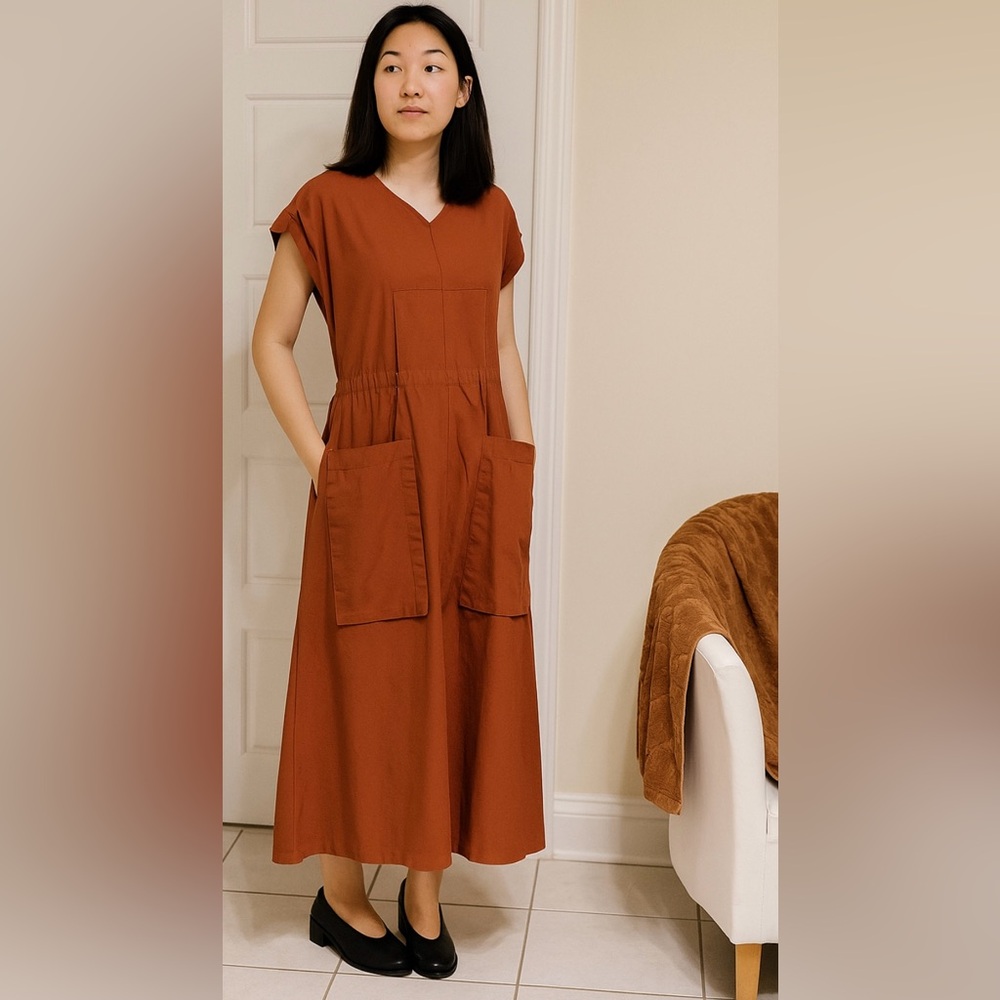 Chepe Italy Midi Dress NWOT FALL LAGENLOOK ARTSY OVERSIZED